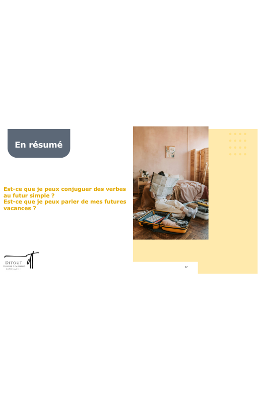 Ressources FLE prêt à l’emploi - Gagnez du temps_Chapitre 8 A1.2 (17 ans et +)