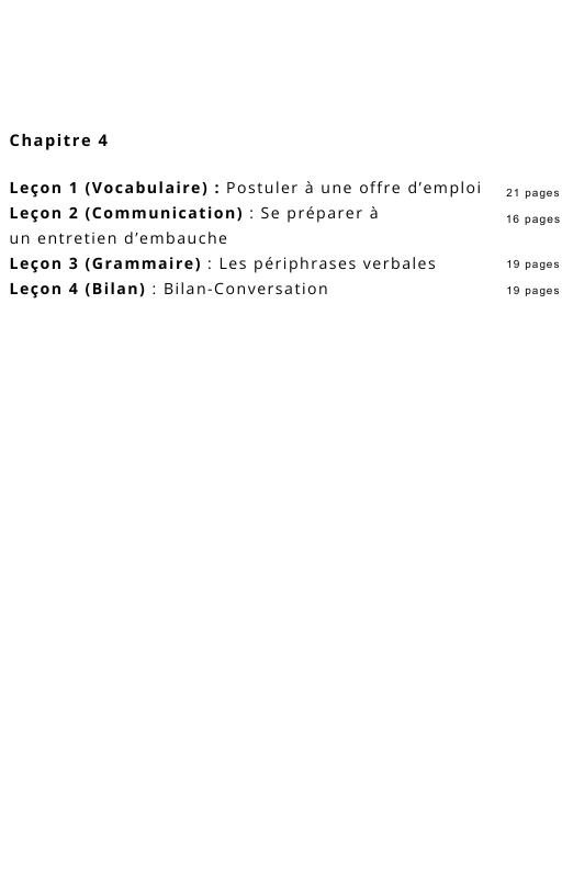 Ressources FLE prêt à l’emploi - Gagnez du temps_Chapitre 4 A2.1 (17 ans et +)