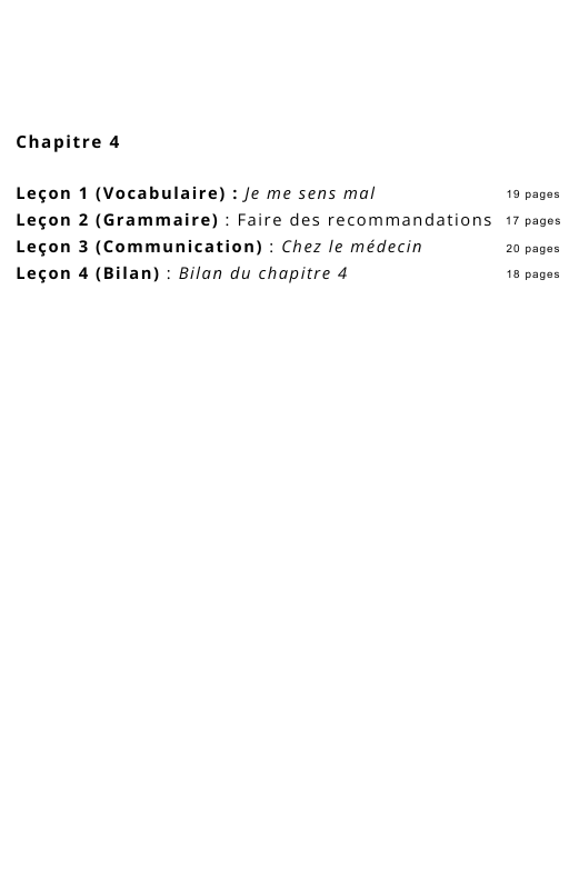 Ressources FLE prêt à l’emploi - Gagnez du temps _Chapitre 4 A1.2 (17 ans et +)