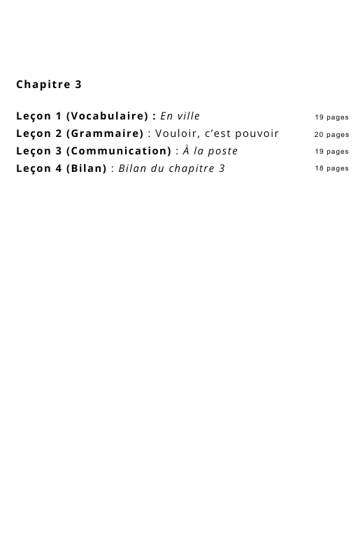 Ressources FLE prêt à l’emploi - Gagnez du temps_Chapitre 3 A1.2 (17 ans et +)