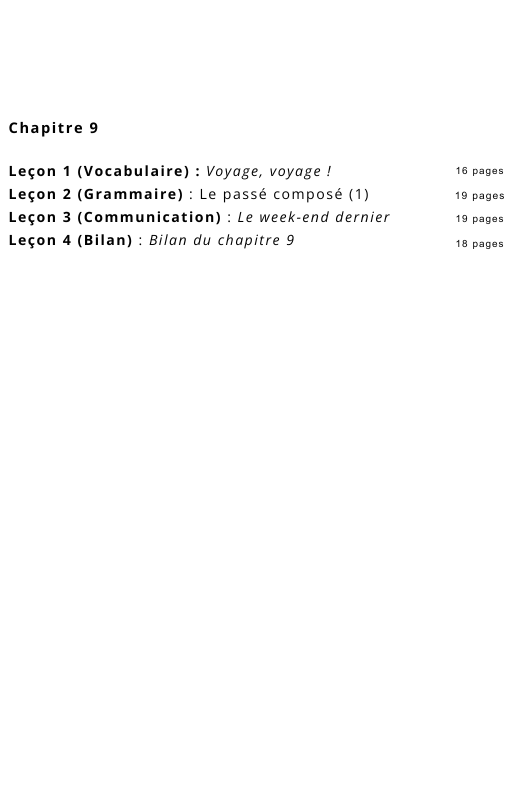 Ressources FLE prêt à l’emploi - Gagnez du temps -Chapitre 9 A1.2 (17 ans et +)