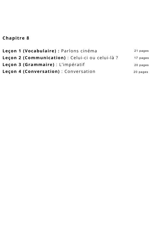 Ressources FLE prêt à l’emploi - Gagnez du temps_Chapitre 8 A2.1 (17 ans et +)