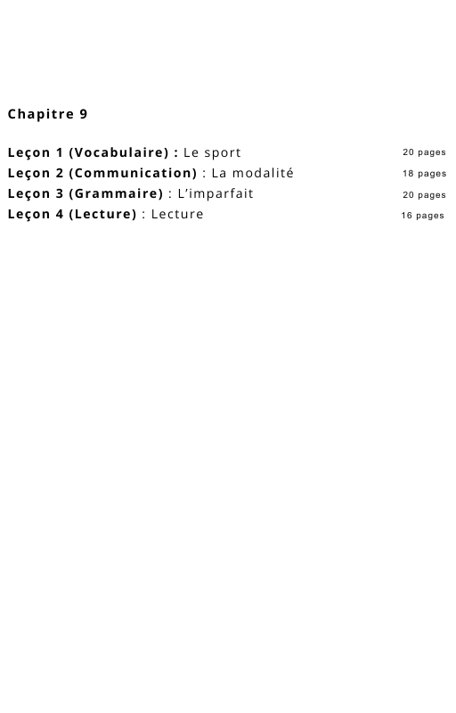 Ressources FLE prêt à l’emploi - Gagnez du temps_Chapitre 9 Le sport A2.1 (17 ans et +)