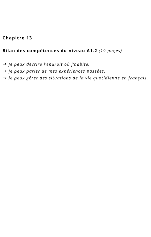 Ressources FLE prêt à l’emploi - Gagnez du temps_Chapitre 13 A1.2 (17 ans et +)