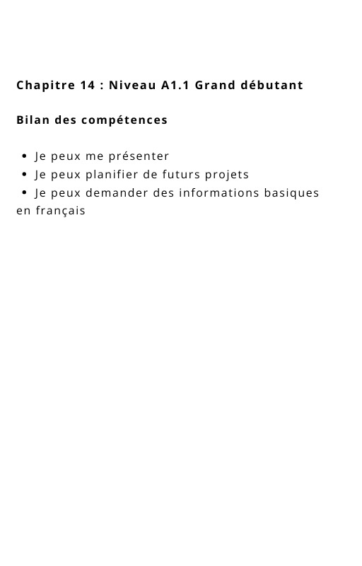Ressources FLE prêt à l’emploi - Gagnez du temps -Chapitre 14 A1.1 (17 ans et +)