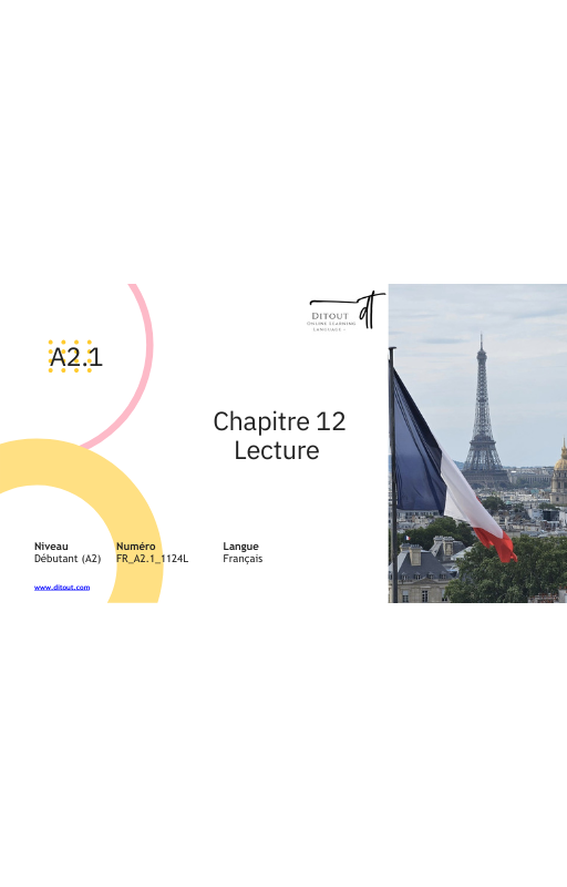 Ressources FLE prêt à l’emploi - Gagnez du temps_Chapitre 12 Mes projets A2.1 (17 ans et +)