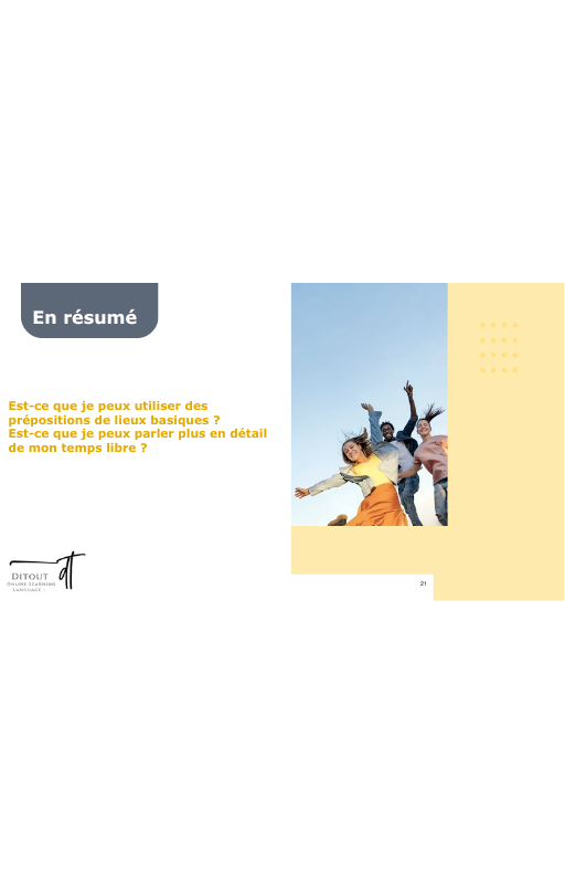 Ressources FLE prêt à l’emploi - Gagnez du temps_Chapitre 2 A2.1 (17 ans et +)